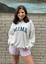 Z Supply | Mama Knit Denim Sweatshirt - White Shell