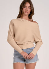 Sofia Off Shoulder Sweater - Sand