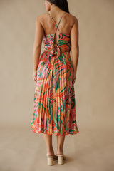 Sunset Ridge Pleated Midi Dress - Multi