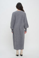 Maeve Midi Sweater Dress - Heather Grey