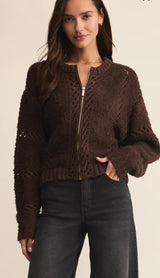 Z Supply | Sundance Sweater Jacket - Chocolate Cherry