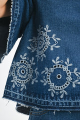 Laurel Embroidered Denim Set