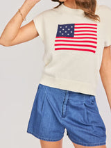 American Dream Flag Sweater - Ivory