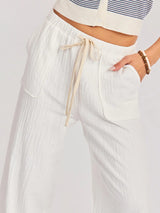 Lilah Wide Leg Pants - White