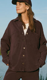 Z Supply | All Day Knit Jacket - Chocolate Cherry