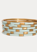 Budha Girl Mint Veda Bangle ( Set of 6 )