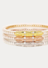 BudhaGirl Three Queens All Weather Bangles - Clear Crystal