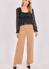 Astrid Super Stretch Pull On Pants - Taupe