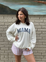 Z Supply | Mama Knit Denim Sweatshirt - White Shell