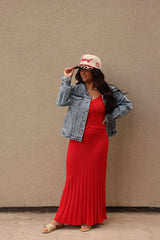 Z Supply | Lexa Sweater Skirt - Kiss Me Red