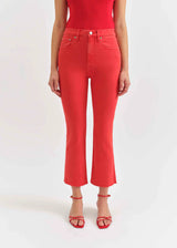 DAZE | Shy Girl Flare Crop - Cherry