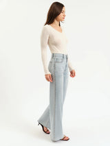 DAZE | Far Out High Rise Wide Leg Jeans - Lets Dance