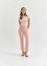 DAZE | Soho High Rise Ankle Flare - Rosewater