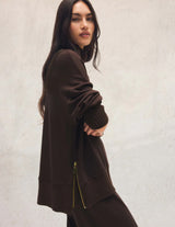 Z Supply | Sable Rib Sweatshirt - Chocolate Cherry