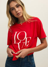 Z Supply | Love You Boyfriend Tee - Kiss Me Red