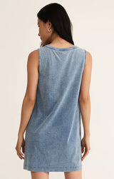 Z Supply | Sloane V-Neck Knit Denim Dress - Medium Indigo