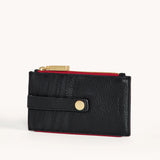 HAMMITT | 210 West One Size Wallet - Black/Brushed Gold Red Zip