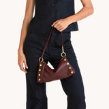 HAMMITT | Kyle Small Soft Leather Bag - Cherrywood Pebble/Brushed Gold