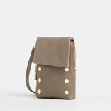 HAMMITT | VIP Mobile Small - Pewter/Brushed Gold Red Zip