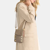 HAMMITT | VIP Mobile Small - Pewter/Brushed Gold Red Zip