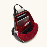 HAMMITT | Hunter Medium Backpack - Black/Brushed Gold Red Zip