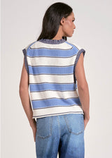 State Sleeveless Sweater Vest - Light Blue Stripe