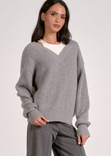 Lonnys Tank Sweater - Grey/White