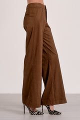 Bliss Suede Pants - Chocolate