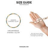 Budha Girl Turquoise Veda Bangle ( Set of 6 )