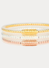 BudhaGirl Bibi All Weather Bangles (Set of 3) - Serenity Prayer