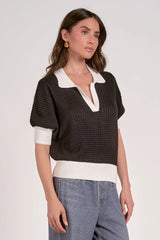 Elan | Rita Top - Black/White