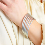 BUDHA GIRL | Silver Lumine All Weather Bangles (Set of 6)