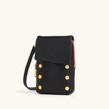 HAMMITT | VIP Mobile Small - Black/Brushed Gold Red Zip
