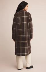 Z Supply | Mason Sweater Plaid Jacket - Coffee Bean