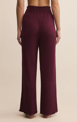 Z Supply | Dawn Smocked Rib Pant - Merlot