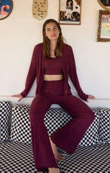 Z Supply | Mara Silky Rib Cardigan - Merlot