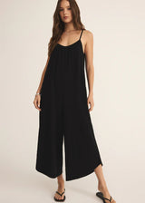Z Supply | Textured Flared Jumpsuit - Black