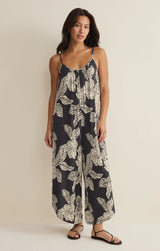 Z Supply | Flared Asha Floral Jumpsuit - Black Sand