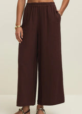 Z Supply | Scout Linen Pant - Chocolate Cherry