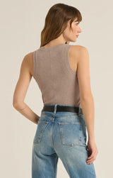 Z Supply | Sirena Rib Tank - Heather Taupe