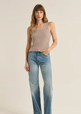 Z Supply | Sirena Rib Tank - Heather Taupe