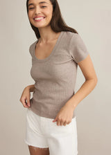 Z Supply | Sirena Short Sleeve Tee - Heather Taupe