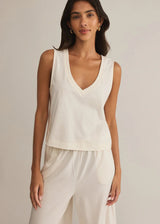 Z Supply | Sloane V-Neck Top - Sea Salt
