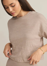 Z Supply | Sway Textured Slub Crop Tee - Parchment