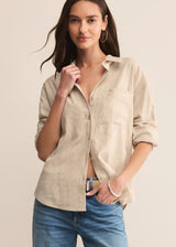Z Supply | Alfie Linen Button Up - Flax