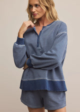 Z Supply | Apollo Striped Sweatshirt - Vintage Indigo