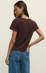 Z Supply | Tourist Knit Jersey Tee - Cherry Chocolate
