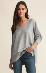 Z Supply | Modern V-Neck Weekender - Classic Heather Grey