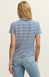 Z Supply | Tourist Airy Striped Tee - Calypso Blue Indigo