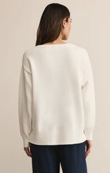 Z Supply | All Around V-Neck Sweater - White